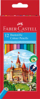 Kredki ołówkowe Faber Castell 12 kolorów z temperówką